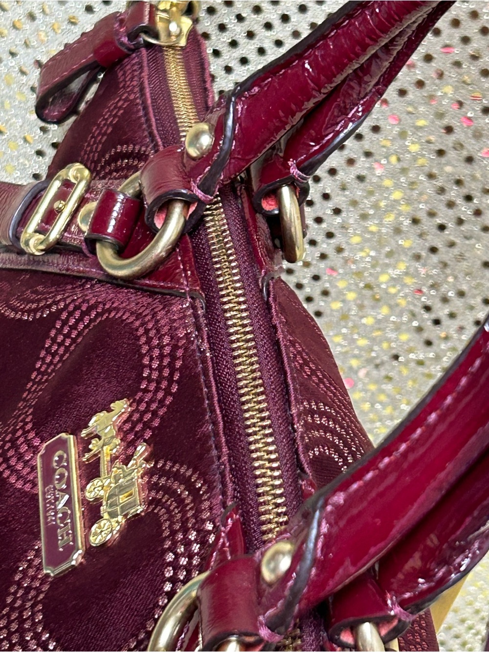 Coach Madison Sophia Satchel with Top Handles Approx. 15 x 10 x 3 - Picture 6 of 17